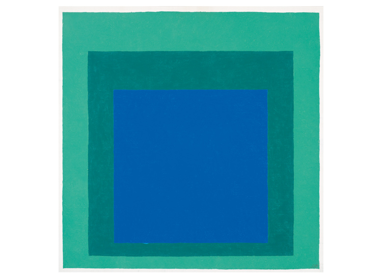 Josef Albers, Omaggio al quadrato (1952), olio su masonite.